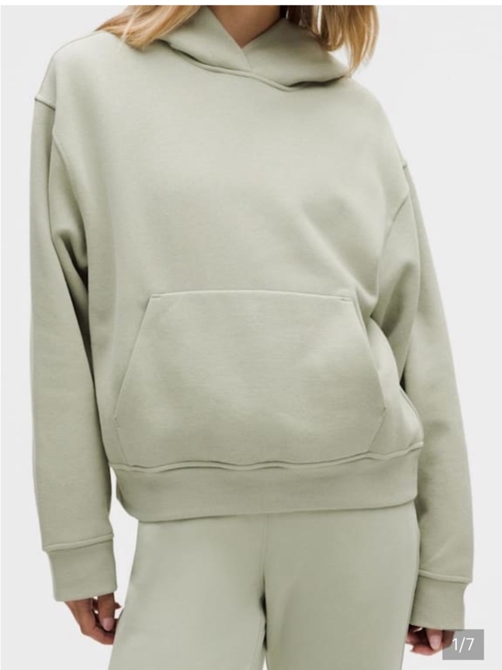 lululemon Fog Green steady state Pullover Hoodie